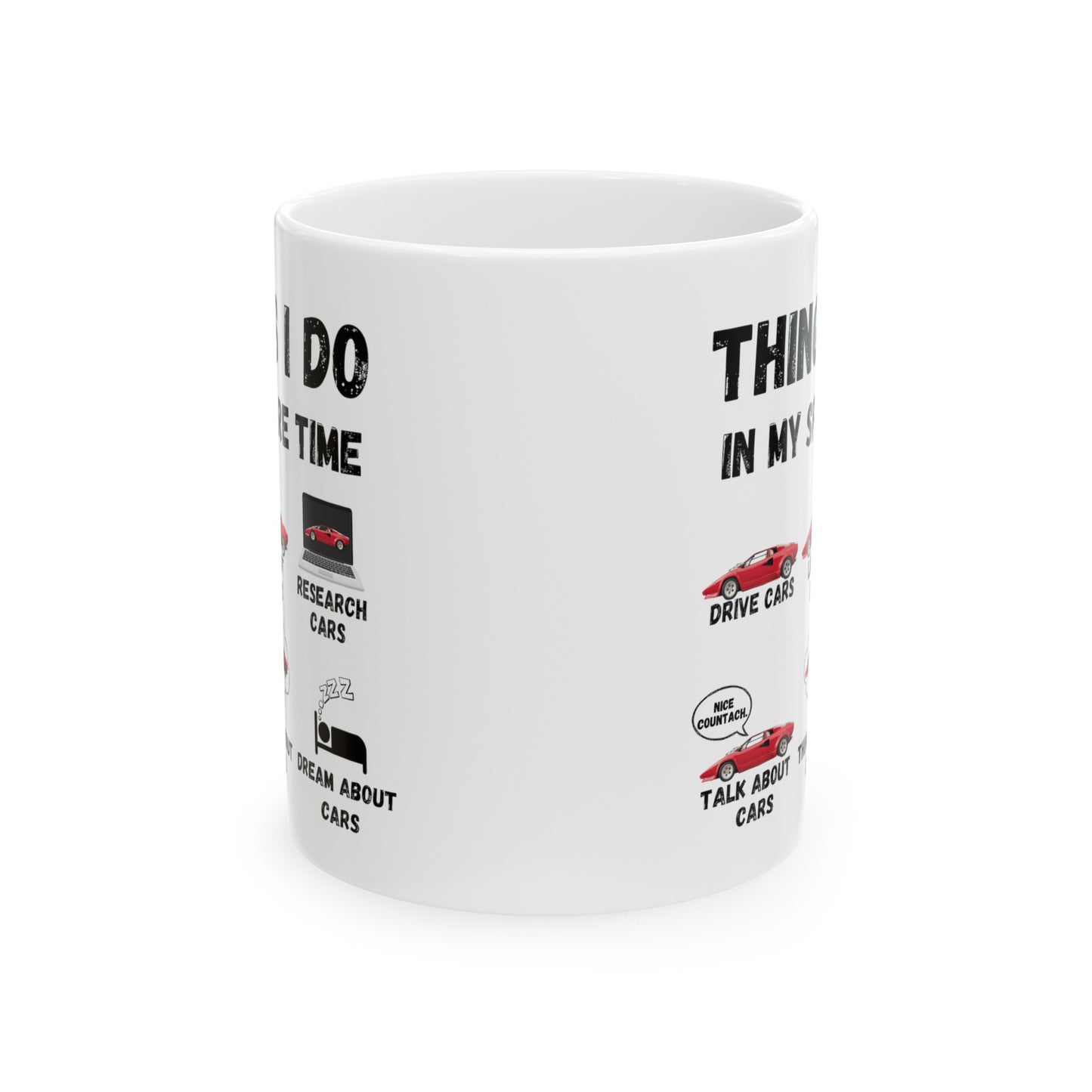 Things I Do In My Spare Time "Red Lamborghini Countach" Coffee Mug