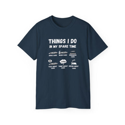 Things I Do In My Spare Time Lamborghini Countach T-shirt