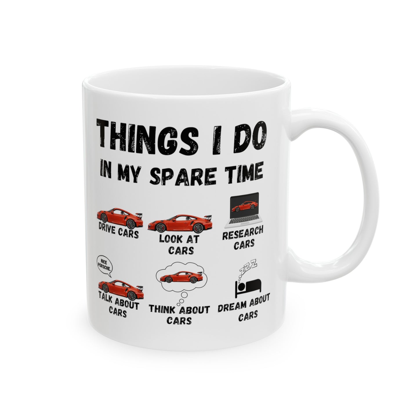 Things I Do In My Spare Time "Red Porsche GT3RS" Coffee Mug