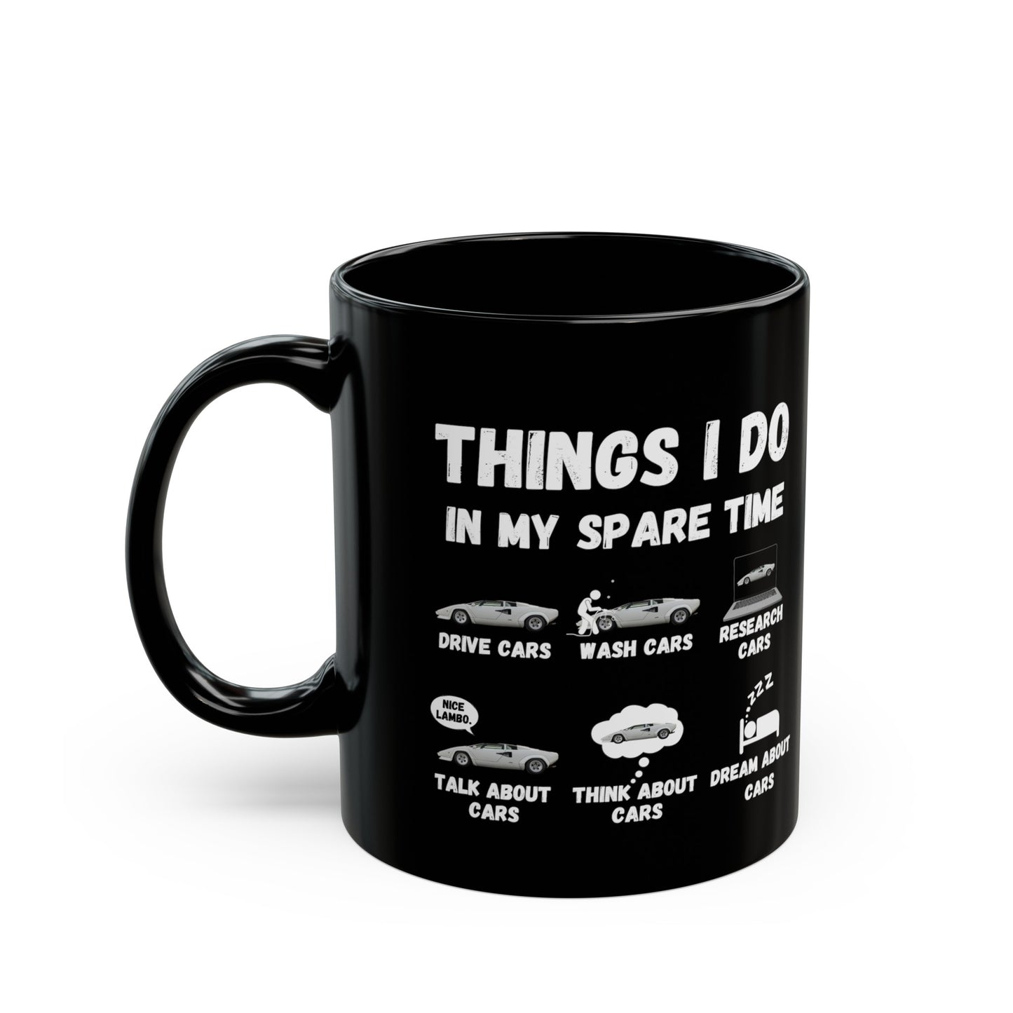 Things I Do In My Spare Time "Lamborghini Countach" BLK Coffee Mug