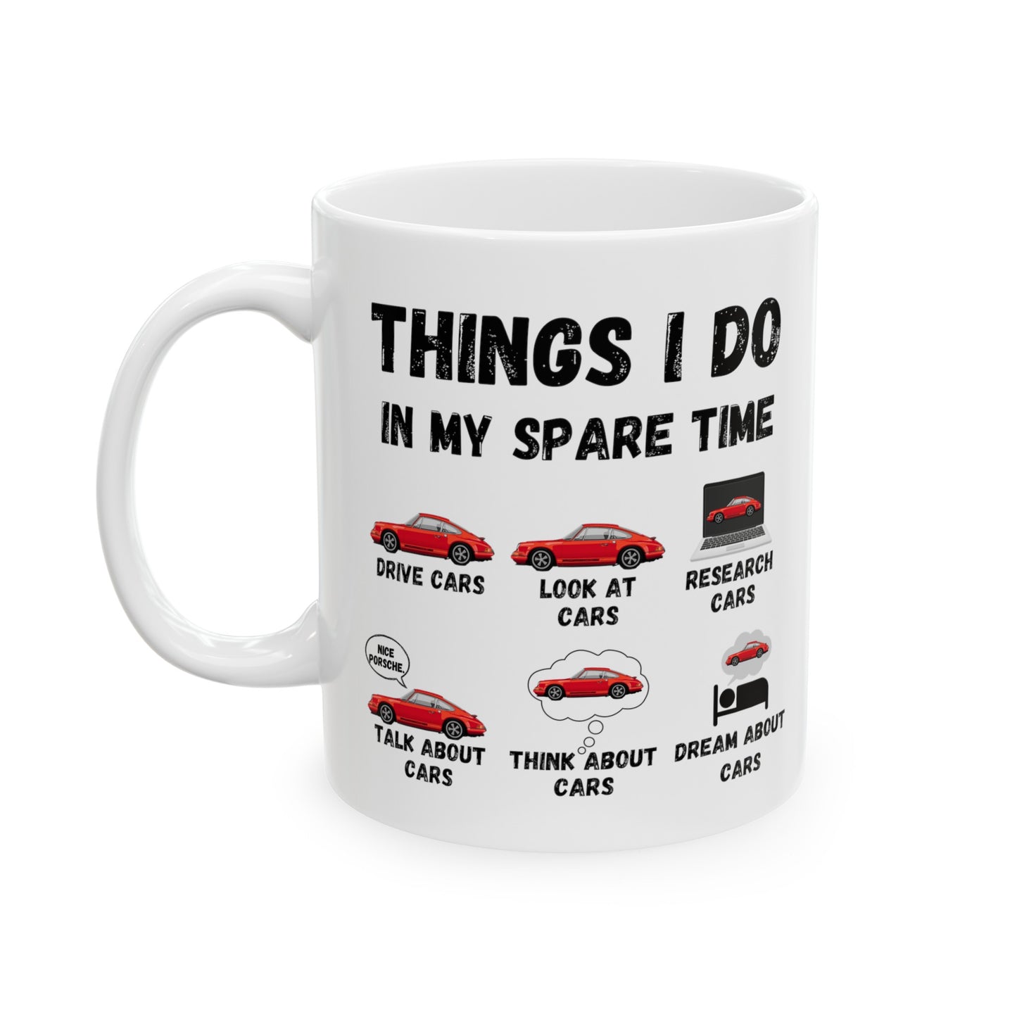 Things I Do In My Spare Time "Red Porsche 911" Coffee Mug