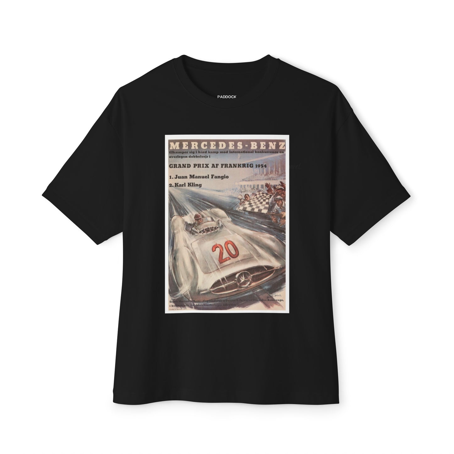 1954 Reims France F1 Grand Prix "Vintage Poster" T-Shirt