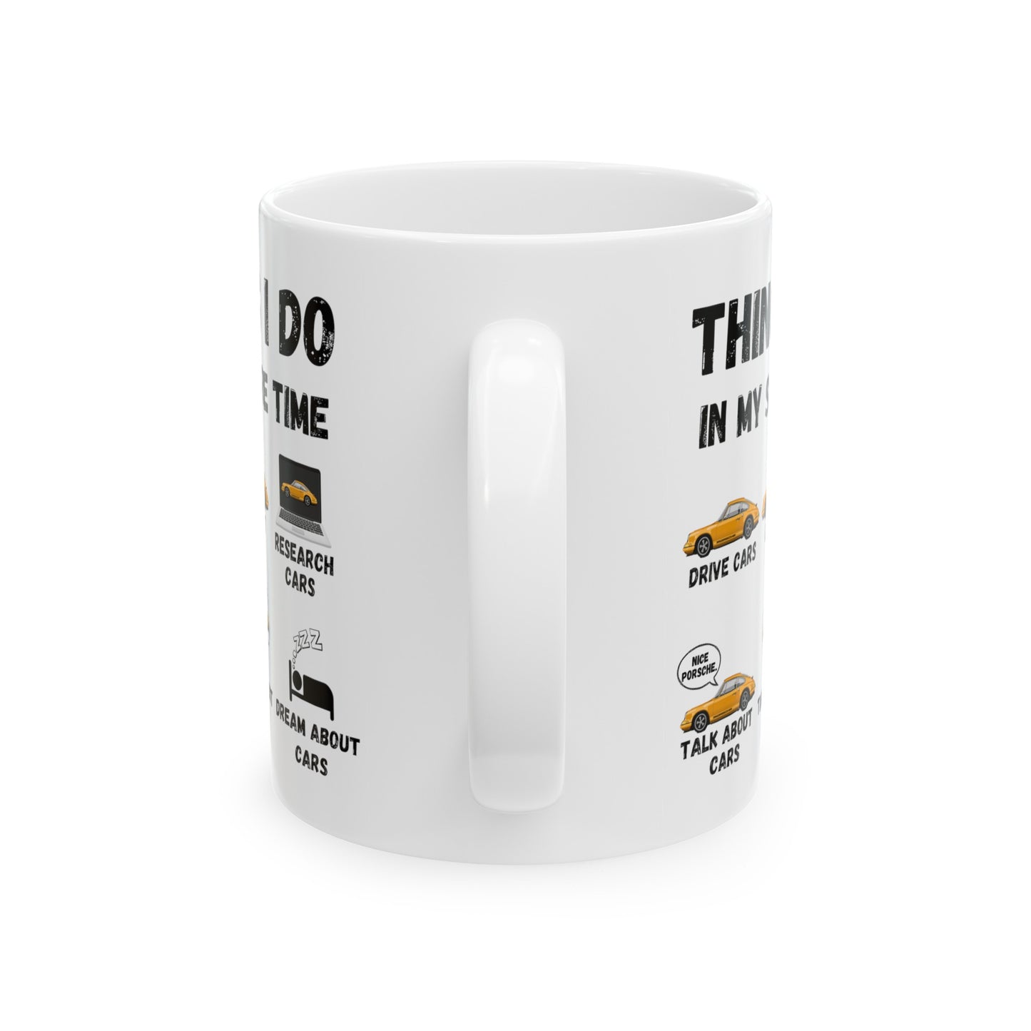 Things I Do In My Spare Time "Yellow Porsche 911" Coffee Mug