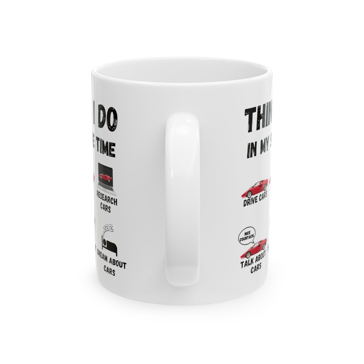 Things I Do In My Spare Time "Red Lamborghini Countach" Coffee Mug