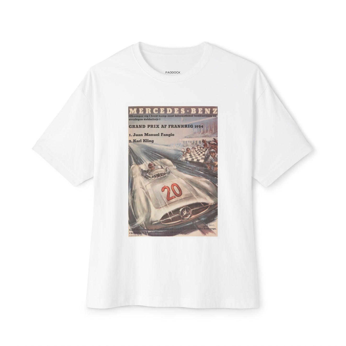 1954 Reims France F1 Grand Prix "Vintage Poster" T-Shirt