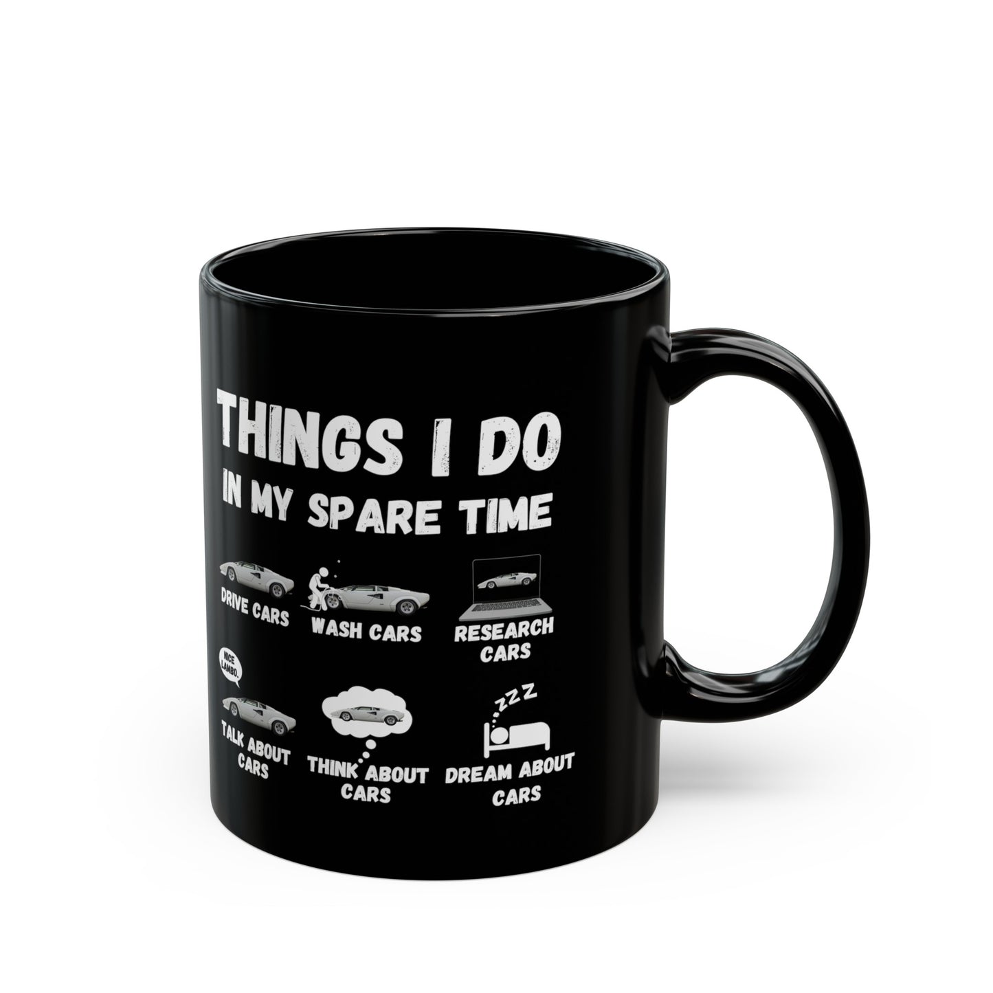 Things I Do In My Spare Time "Lamborghini Countach" BLK Coffee Mug