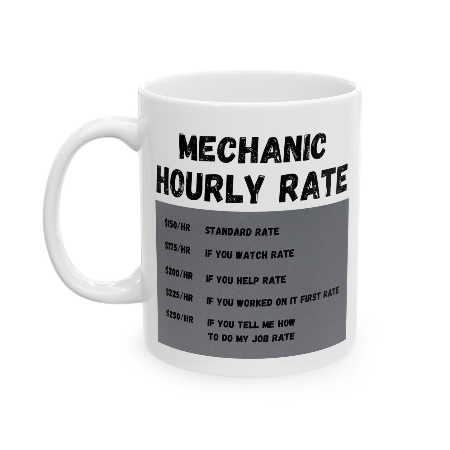 Mechanic Hourly Rate Funny Coffee Mug