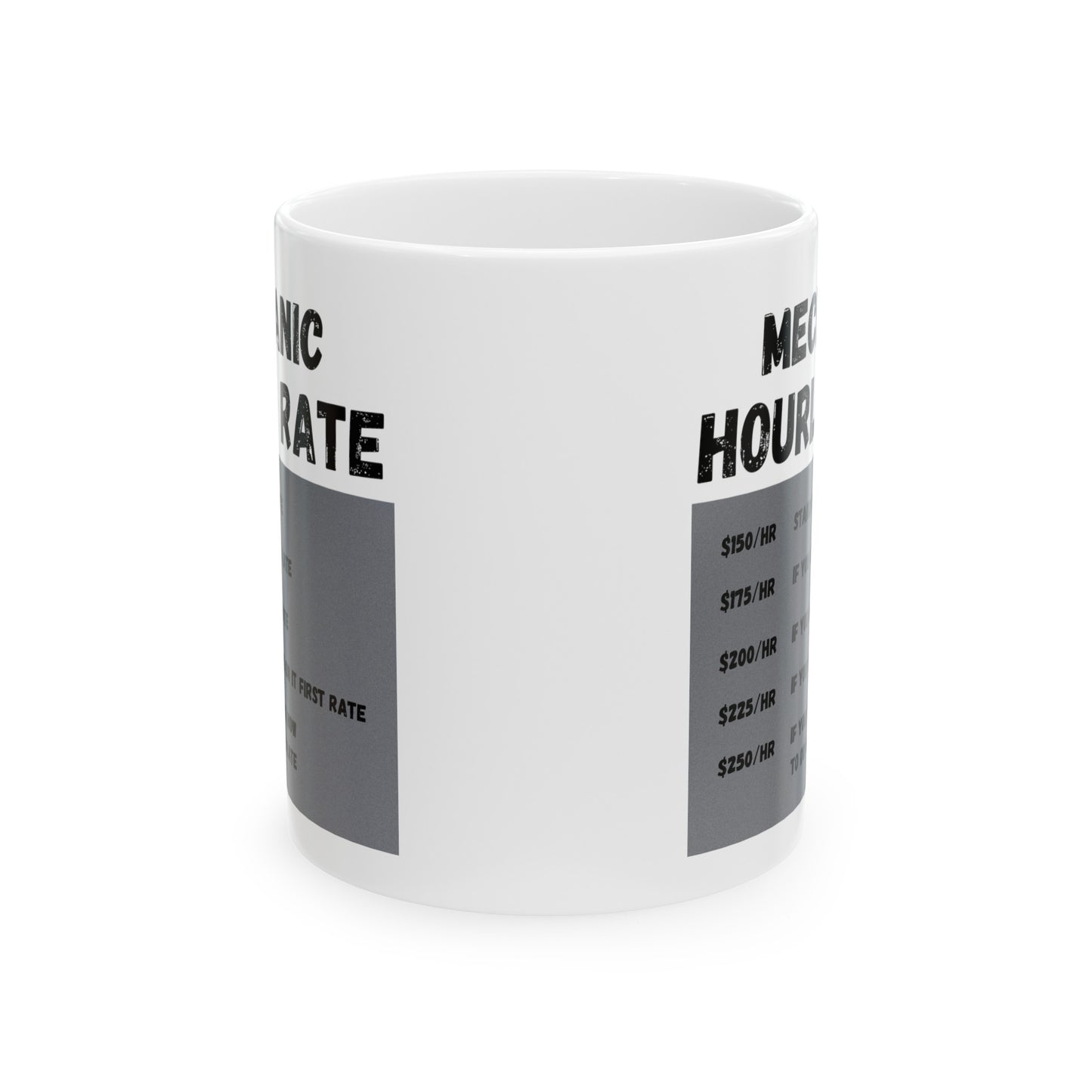 Mechanic Hourly Rate Funny Coffee Mug